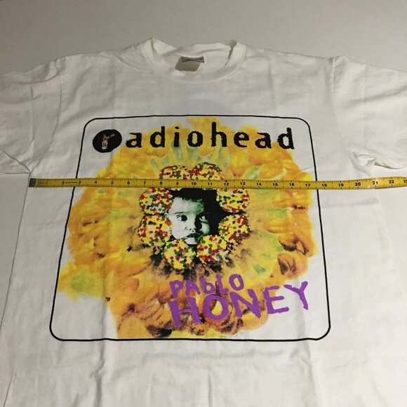 Radiohead Pablo Honey Flower T-Shirt Large White - Picture 4 of 5